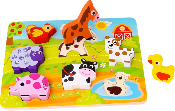 Wooden puzzles - chunky wooden puzzles - shop tooky toys at The Toy Room